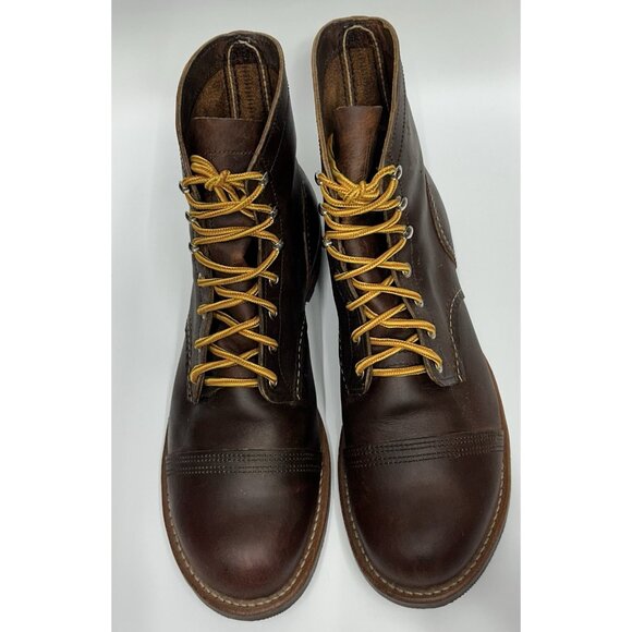 NEW RED WING IRON RANGER BOOTS Men’s Size 12 E2 Brown Leather Work Lace Up - Picture 4 of 10